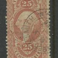 1865.- U.S.A. - nemzetközi illetékbélyeg 25c, használt