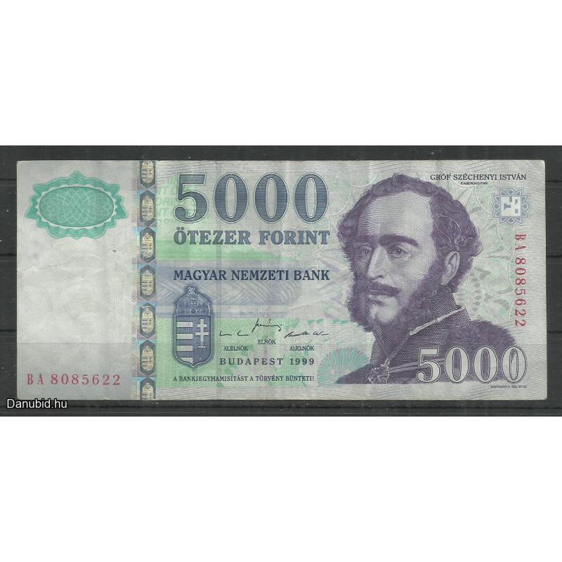 1999.- 5000 forint - használt állapot - BA