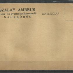 1940.- Szalay Ambrús - Nagykőrös - Gyarmatárúkereskedő