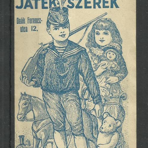 1920.-  1 db számolócédula - Rippel játékszerek - Budapest
