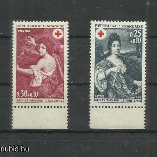 1968.- Franciaország - MNH/** - Vöröskereszt -2 db klt
