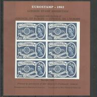 1962.- Anglia -GB  - UK - Eurostamp London bélyegkiállítás emlékív -I