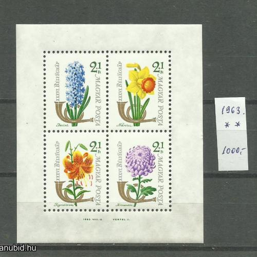 1963.- Bélyegnap - Virág - MNH/** blokk