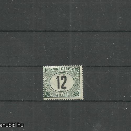 1908.- Zöld portó - (III.)- MNH/** - 12 fillér