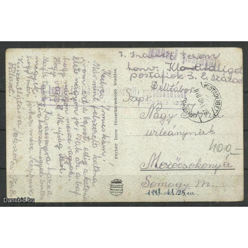 1940.- Klotild liget - látkép - képeslap -tábori posta