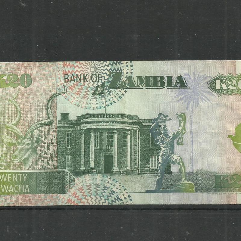 1992.- Zambia papírpénz 20 kwacha