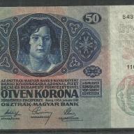 1914.- 50 korona - Osztrák-Magyar bank - Deutschösterreich