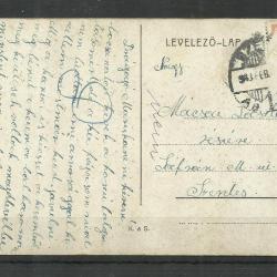 1943.- Szeged - futott képeslap - Részlet a közúti hídról