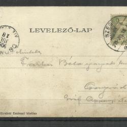 1905.- Szeged - futott képeslap - Klauzál tér
