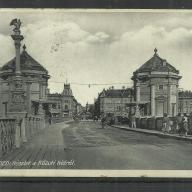 1943.- Szeged - futott képeslap - Részlet a közúti hídról