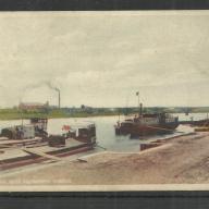 1927.- Szeged - futott képeslap -Tiszapart hajókikötő