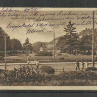 1927.- Szeged - futott képeslap - Dugonics téri parkrészlet