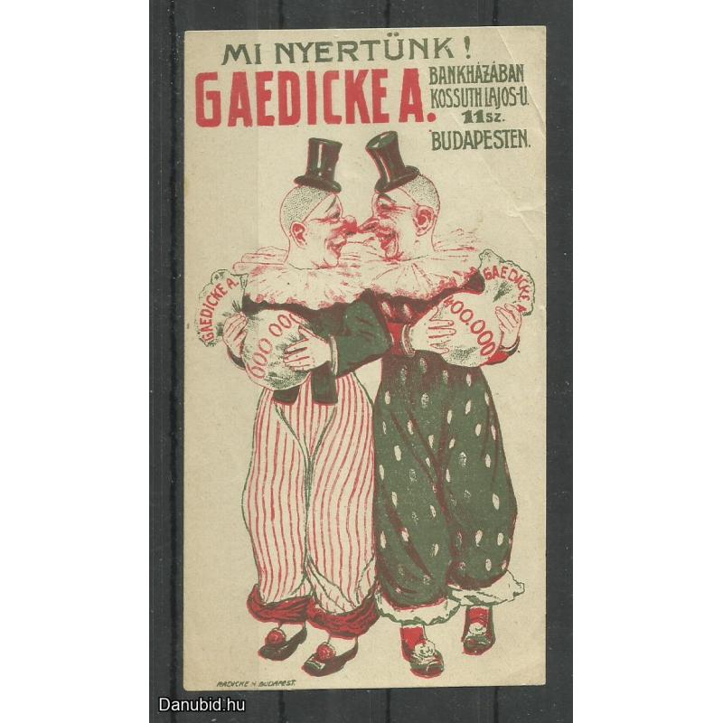 1920.- 1 db számolócédula - Mit nyertünk! - Bankház