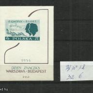 1956.- Lengyelország - vágott blokk - MNH/** - Chopin és Lisz