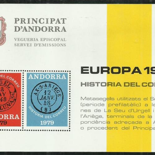 1979.- Andorra - MNH/** - blokk - Europa
