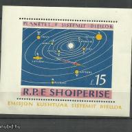 ALBÁNIA 1964, MNH/** - blokk - bolygók a Naprendszerben,