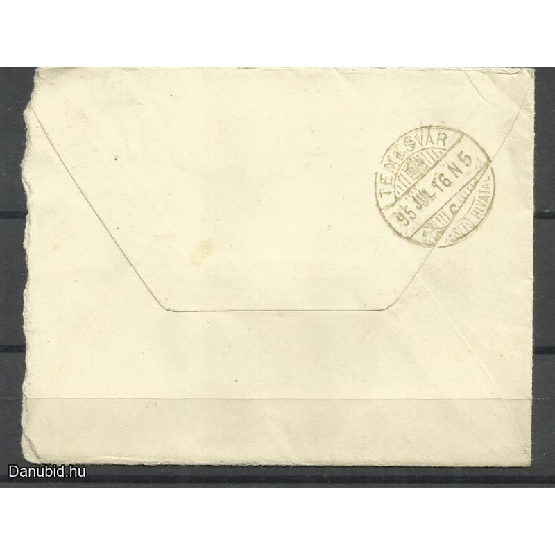 1877.- Levél - Déva - Temesvár - fekete-számú 5 kr