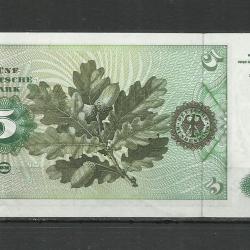 5 márka - 1960.- NSZK - Németország - UNC