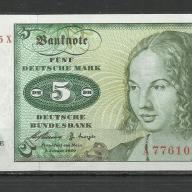 5 márka - 1960.- NSZK - Németország - UNC