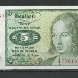 5 márka - 1960.- NSZK - Németország - UNC