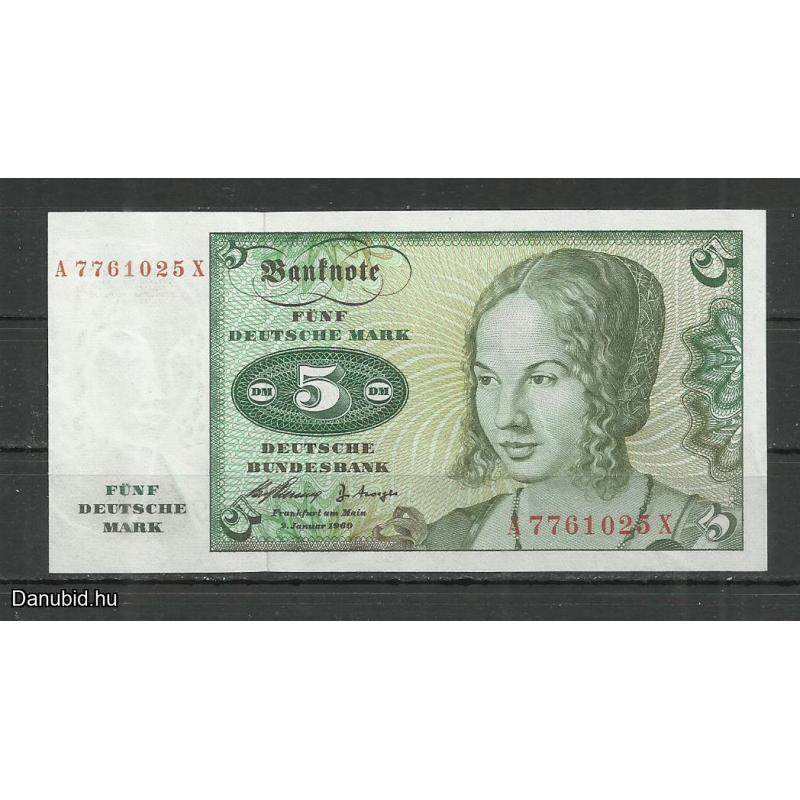 5 márka - 1960.- NSZK - Németország - UNC