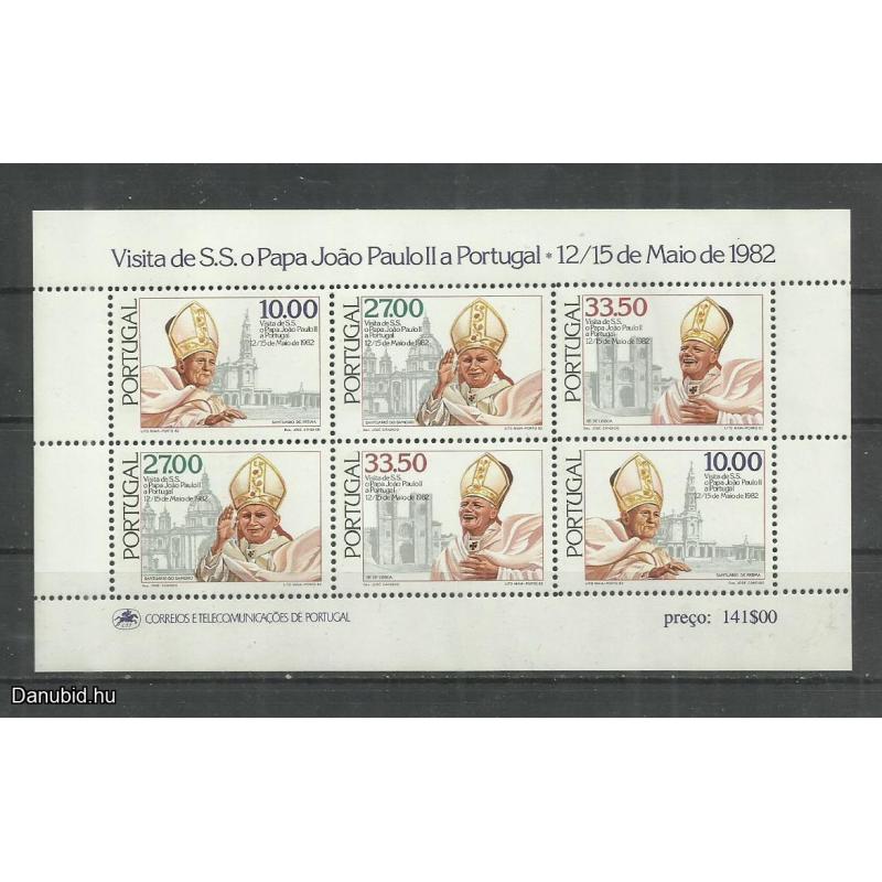 1982. - Portugália - MNH/** - blokk -   II. János Pál pápa