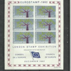 1962.- Anglia -GB  - UK Eurostamp London bélyegkiállítás emlékív x 2