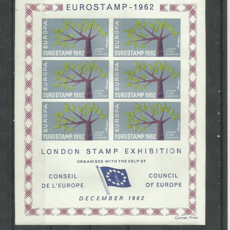 1962.- Anglia -GB  - UK Eurostamp London bélyegkiállítás emlékív x 2