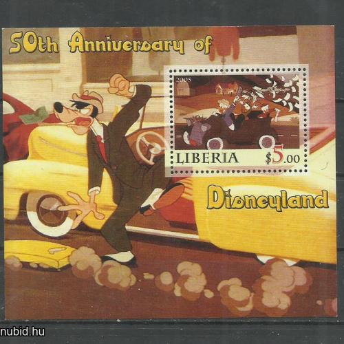 2005.- Libéria - MNH/** - blokk - Disneyland 50. éves évfordulója