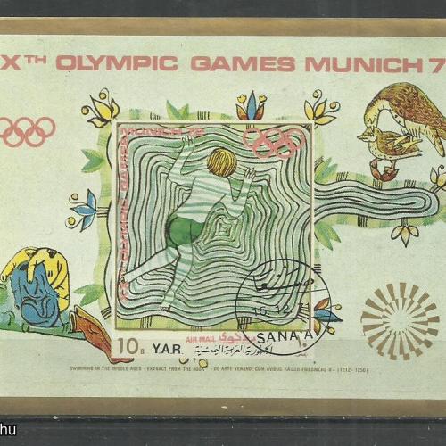 1972.- Dél Arábia - blokk - Olimpia - München - Jemen