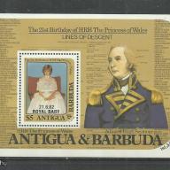 1982.- Antigua & Barbuda - blokk - MNH/** - walesi hercegnő 21. születésnapja