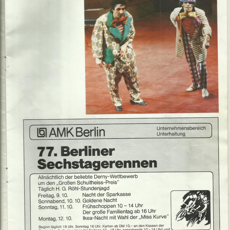1981.- Magyar Cirkusz - műsorfüzet - Nyugat - Berlin