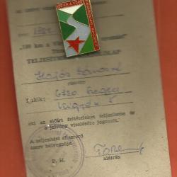 1987.- 100 km a Vörös Hadsereg nyomán túramozgalom jelvény