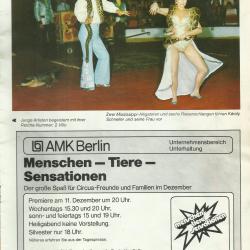 1981.- Magyar Cirkusz - műsorfüzet - Nyugat - Berlin