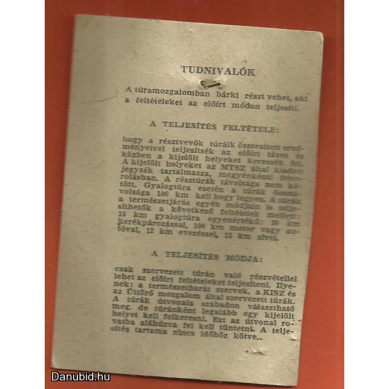 1987.- 100 km a Vörös Hadsereg nyomán túramozgalom jelvény