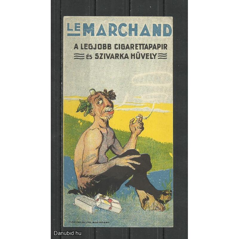 1920.-  1 db számolócédula - leMARCHAND - cigarettapapír