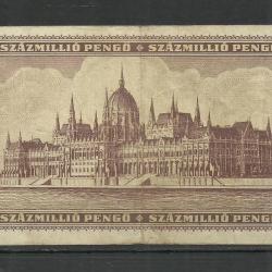 1946.- Százmillió pengő -használt állapot