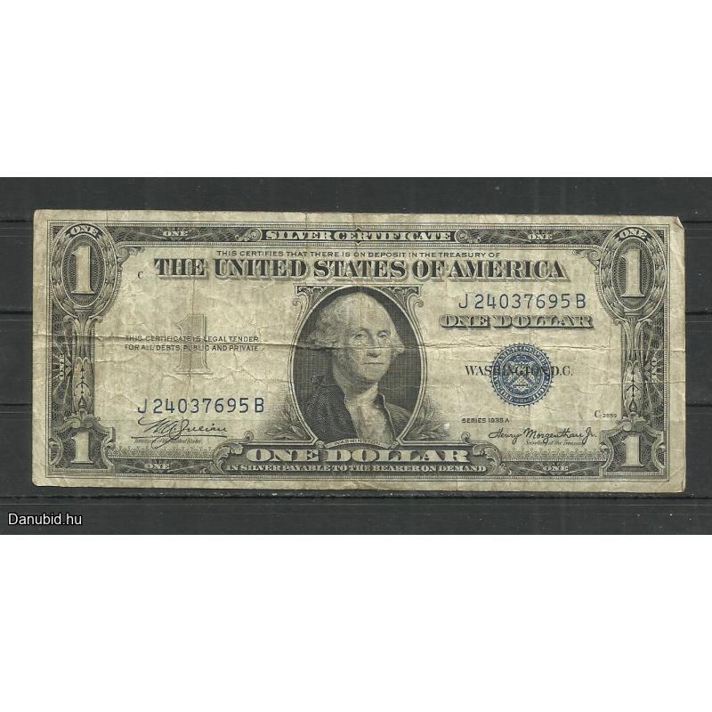 U.S.A. - one dollár - használt - 1935 A, 1 dolláros ezüst tanúsítvány