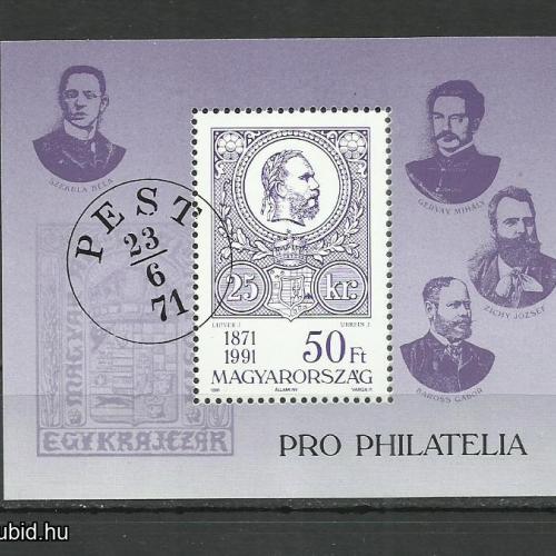 1991.- Pro Philatélia - blokk - MNH/**