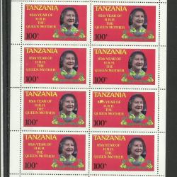 1985.- Tanzánia - blokk - MNH/** - 85 éves az Anyakirálynő - II