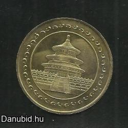 Kínai - Panda - aranyozott -token - zseton - plakett