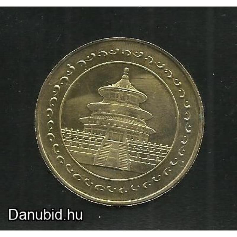 Kínai - Panda - aranyozott -token - zseton - plakett