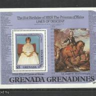 1982.-Grenada - Blokk - MNH/**- Diana 21. szülinapja