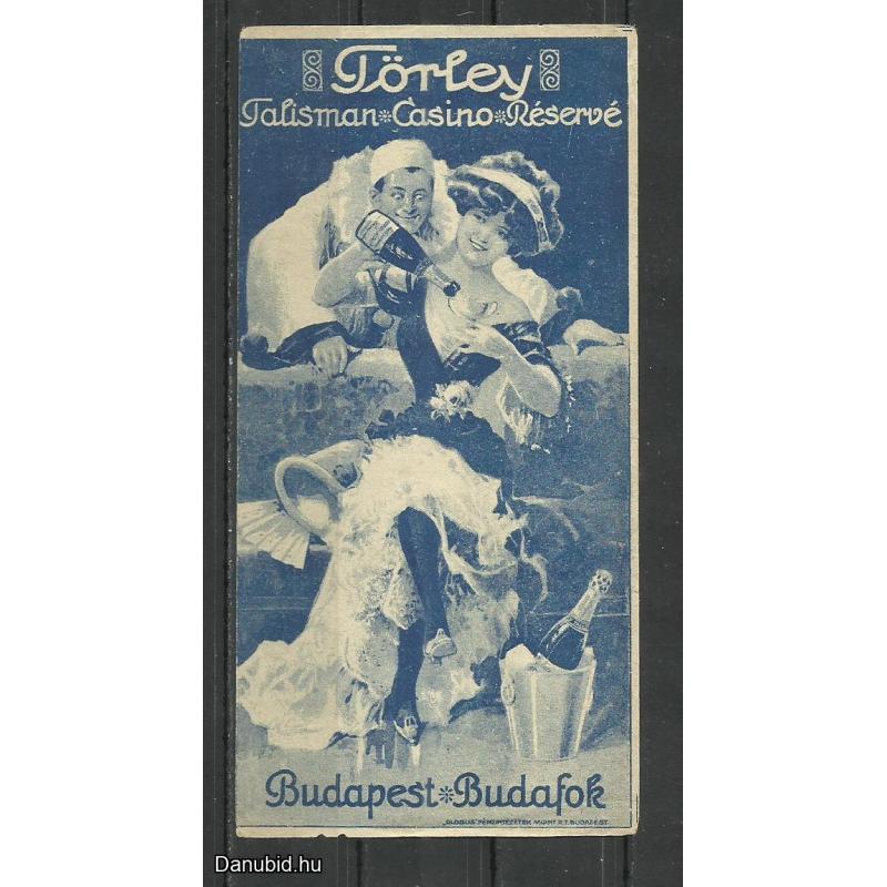 1920.-  1 db számolócédula - Törley - Budapest - Budafok - I