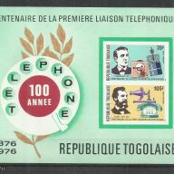 1976.- Togo - blokk - MNH/** - vágott -100 éves a telefon