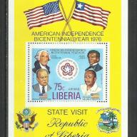 1972.- Libéria - blokk - MNH/** - 200 éves az amerikai forradalom