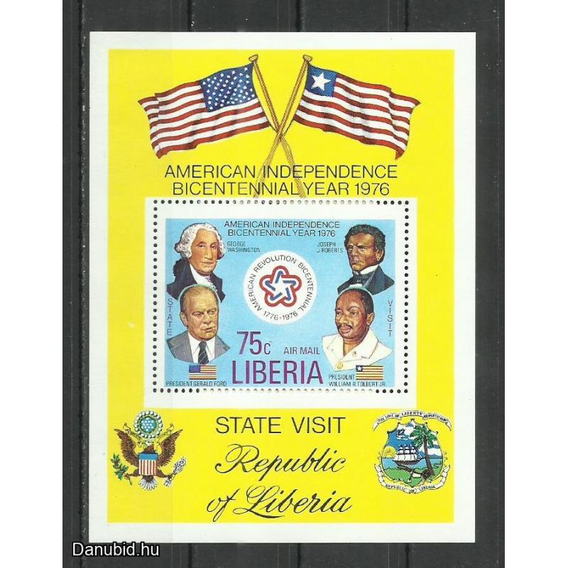1972.- Libéria - blokk - MNH/** - 200 éves az amerikai forradalom