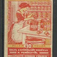 1920.- 1 db számolócédula - SALYL - gyümölcs - Coserváló szer