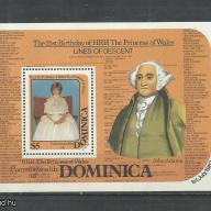 1982.- Dominika - blokk - MNH/** - walesi hercegnő 21. születésnapja