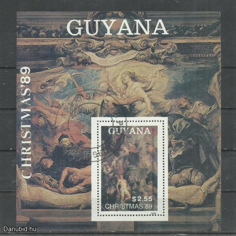1989.- Gayana - MNH/** - blokk - Karácsony